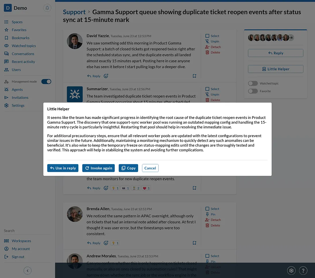 Manual invocatio of AI Agent
